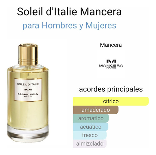 Soleil D'italie Mancera París 10 Ml Decant