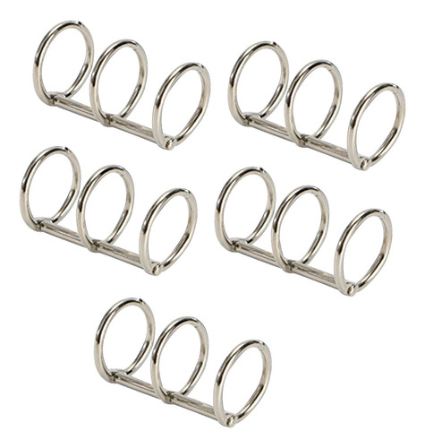 Carpetas De De Metal, 5 Piezas, 3 Anillos, 3 Plata 20mm