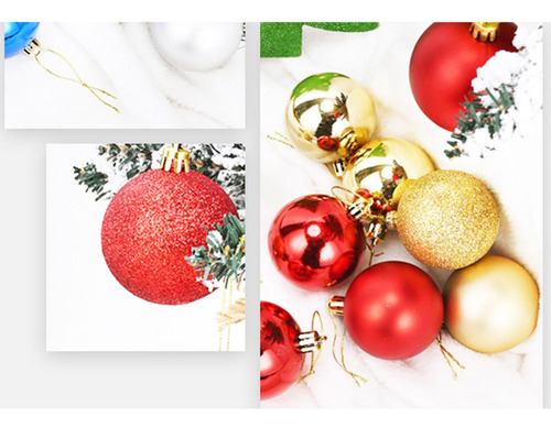 24 Piezas Adornos De Bolas De Navidad Decoraciones De Bolas