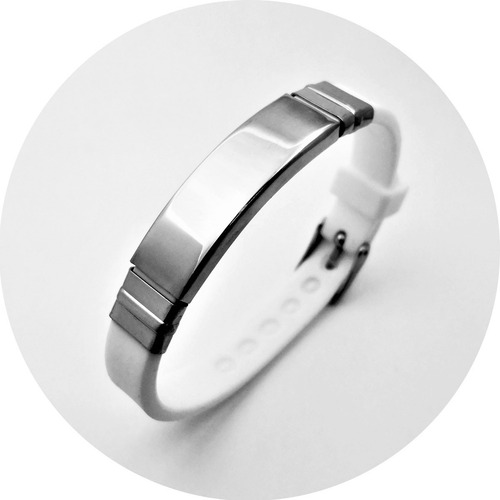 Imagen 3 de 4 de Pulsera Alerta Médica Grabado Láser Personalizado 1162