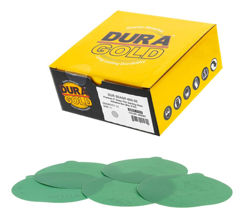 Dura-gold Discos De Lija Psa De Pelcula Verde De 5.0in, Gran