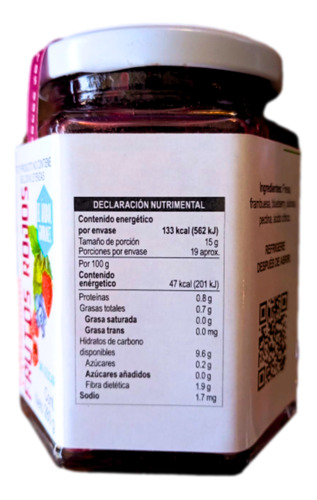 Pack 2 Mermeladas Sin Azúcar Mango Maracuyá Y Frutos Rojos