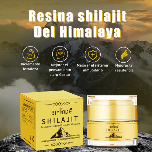 Biyode Himalayan Gold Shilajit Dorado Suplemento natural Orgánico Resina 30ml 1pcs