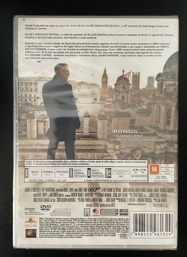 007 - Operação Skyfall - Dvd Novo Lacrado