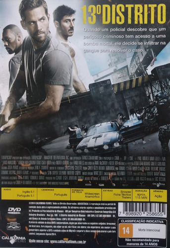 13° Distrito Dvd Paul Walker David Belle Rza Brick Mansions