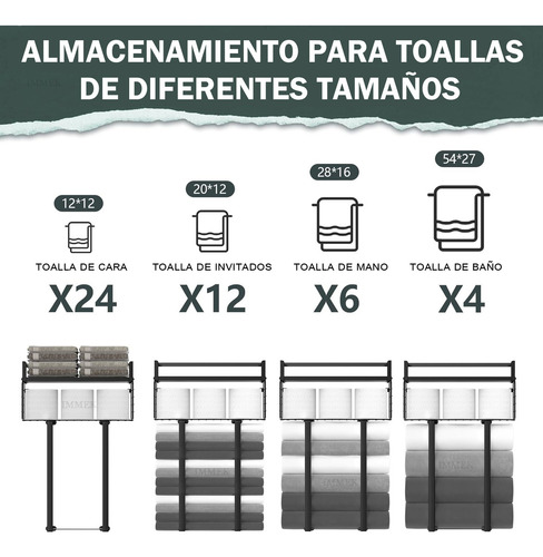 Toalleros Para Baño Toallero Con Cesta De Almacenamiento