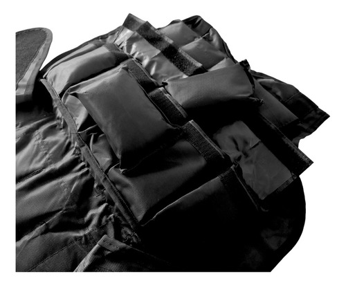 Chaleco Lastrado De Carga Con Peso Ajustable De 1 A 20 Kg Negro