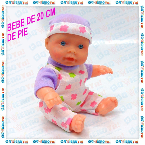 Imagen 5 de 8 de Juguete Muñeca Bebe Bebote Con Cunita + Mamadera Poppi 28066