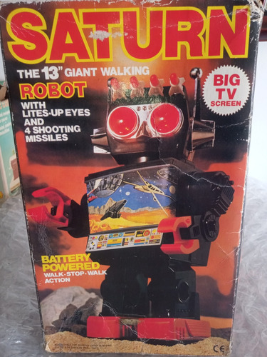 Robot Saturno Vintage Con Detalle (Usado)