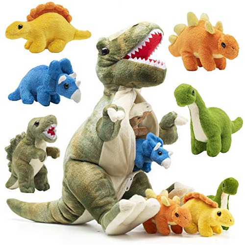 Prextex 15  T-rex Dinosaurio Stuffed Animal Set Con 4 Dino P