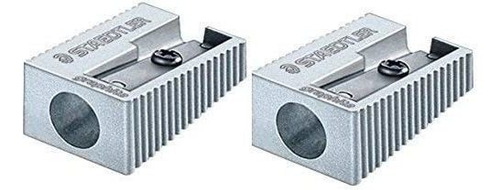 Sacapuntas Staedtler, De Un Agujero, De Aluminio, X2 Unid.
