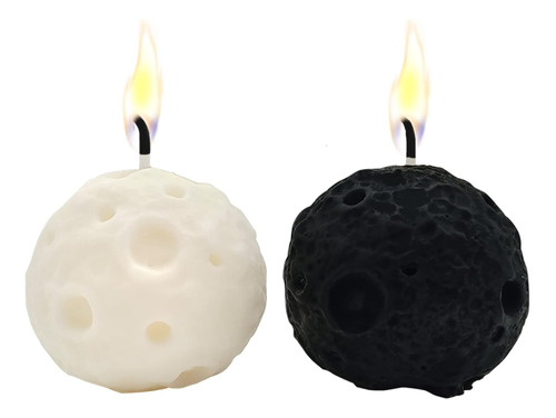 2 Velas Perfumadas En Forma De Luna, Aroma De Cera De Soja, 