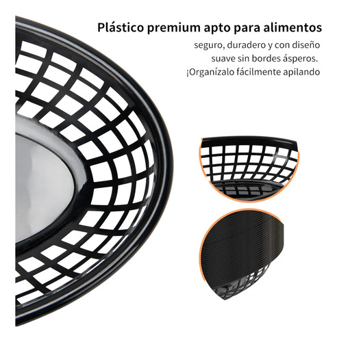 Paquete 50 Latas De Plástico Para Comida Rápida