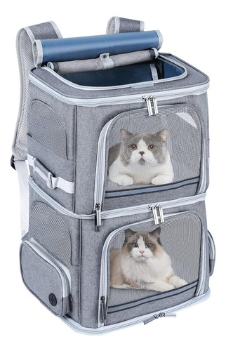 ~? Groxkox Double Cat Carrier Para 2 Gatos, Mochila De Perro