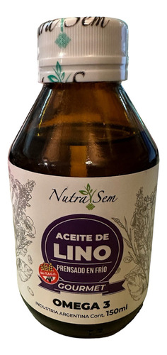 Aceite De Lino Nutrasem 1ra Prension En Frio 150cc Omega3 Dw