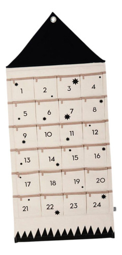 Calendario De Adviento Con 24 Bolsillos Y Bolsa De Lona Para