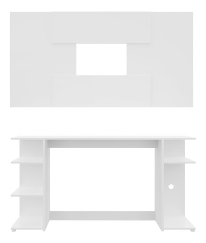 Imagen 3 de 5 de Escritorio Gamer Con Panel Tv De 65¨