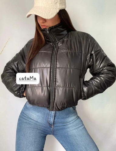 Campera Puffer Oferta Negra