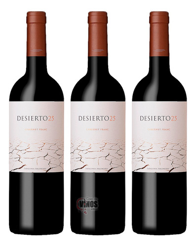 Vino Desierto 25 Cabernet Franc Bodega Del Desierto Pack X3