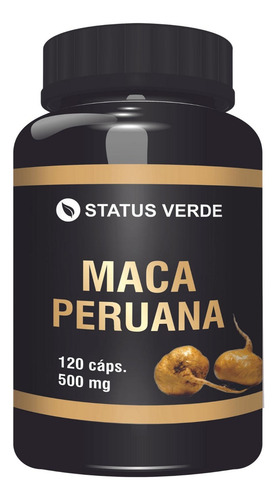 Maca Peruana 500mg 100% Pura 120 Cáps - Status Verde