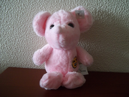 Rato De Pelúcia Rosa Com Emoji Na Barriga