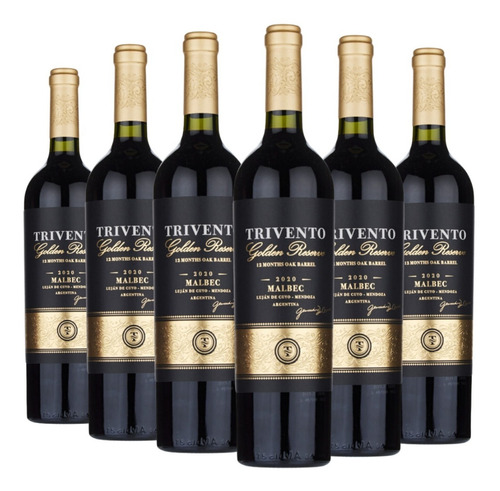 Imagen 1 de 10 de Vino Trivento Golden Reserve Malbec Cosecha 2020 Premiado X6