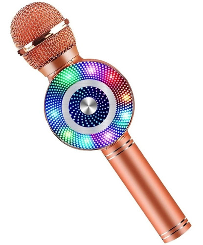 Microfone Karaokê Bluetooth Sd Usb 4 Efeito De Voz Ws-669 Cor Rose