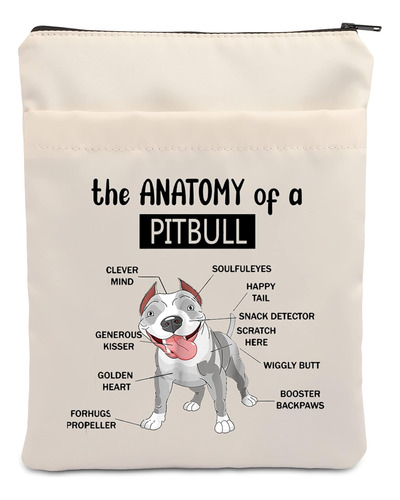 La Anatomía De Pitbull Funda Para Libro Para Amantes De Los