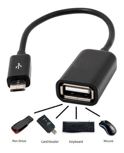 Imagen 1 de 2 de Cable Otg Micro Usb 5 Pines Usb Hembra