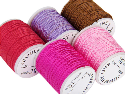 10 Colores De Nylon Cordón Chino Nudo Pulsera De Macramé