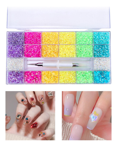 5000x Nail Art Flat Back Nail 20 Rejillas 25cmx10cm