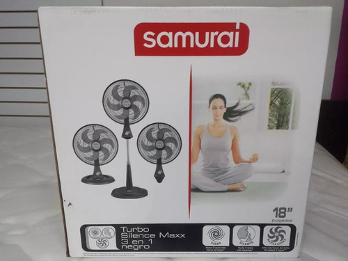 Ventilador 18puLG Turbo Silence Maxx 3 En 1 Blanco 6 Aspas S