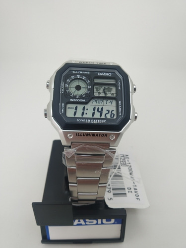 Relógio Casio Ae-1200whd Aço World Time Map Wr100 Original