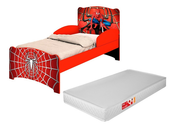 Cama Infantil Com Colchão Homem Aranha - Envio Imediato | MercadoLivre