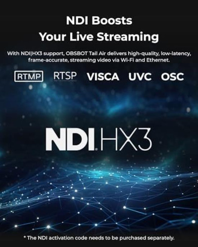 Obsbot Tail Air Ndi Streaming Camera 4k, Cámara Ptz De Segui