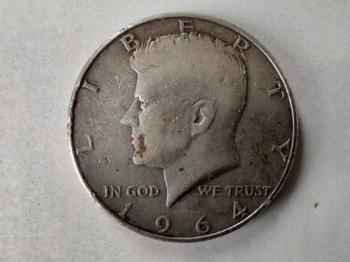 Moneda Estados Unidos Half Dollar Kenedy 1964 Plat 0.9 (x126