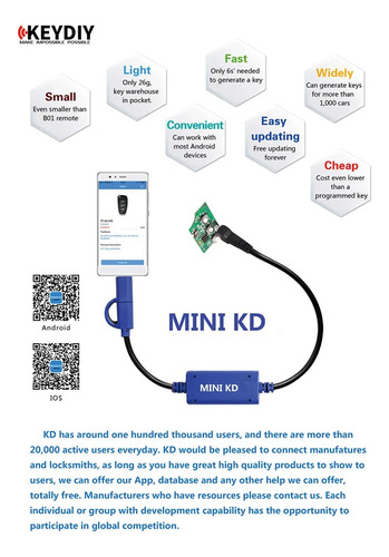Keydiy Mini Kd Key Generator Es Compatible Con La Actualizac