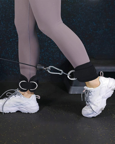 2 Piezas Tobilleras Poleas Gym, Tobillera Para Polea