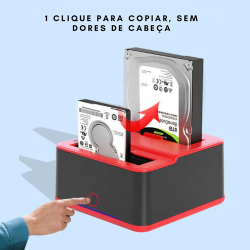 Knup Dock Station Case Hd Sata Pendrive Sd Usb 3.0 Knup Preto