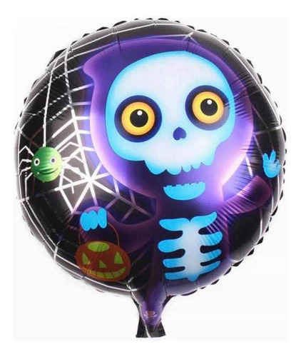 10 Globos Halloween Surtidos Con Varillas