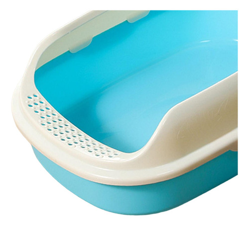 Caja De Arena Para Gatos, Antisalpicaduras, Resistente, Azul