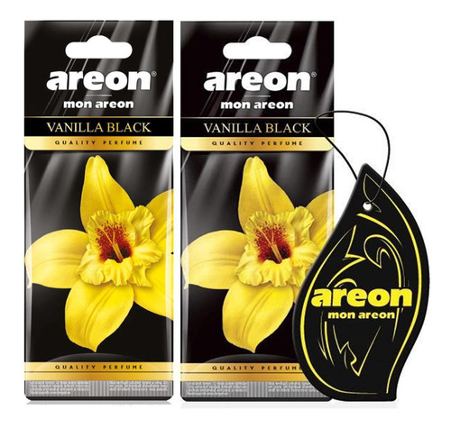 Kit 2 Perfumes Carro Cheirinho Areon Vanilla Black