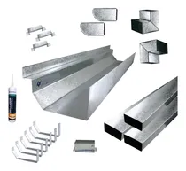 Comprar Zingueria Canaleta Americana Kit Para Armar 6 Mts Galv Techo