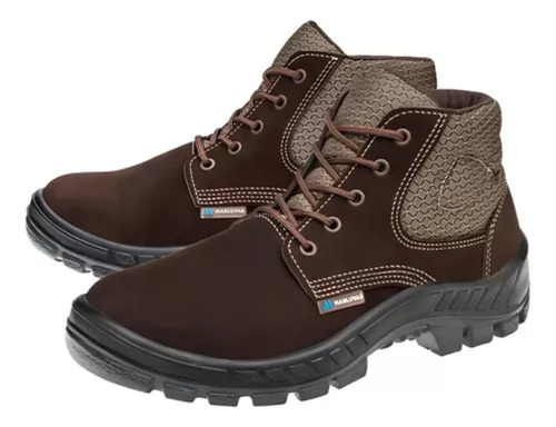 Bota Botina De Segurança Coturno Masculina Marluvas Com Ca