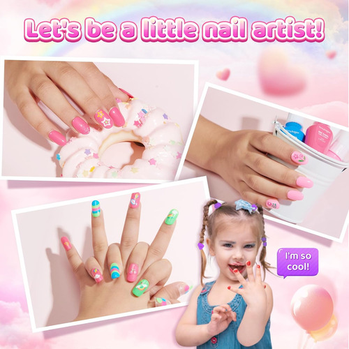 Kit De Esmalte De Uñas Para Niñas, Juego De Maquillaje De Uñ