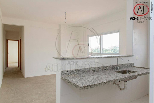 Imagem 2 de 11 de Apartamento Com 2 Dormitórios, Sala Com Sacada, 1 Vaga, Prédio Com Lazer, À Venda, 67 M² Por R$ 459.000 - Encruzilhada - Santos/sp - Ap10497