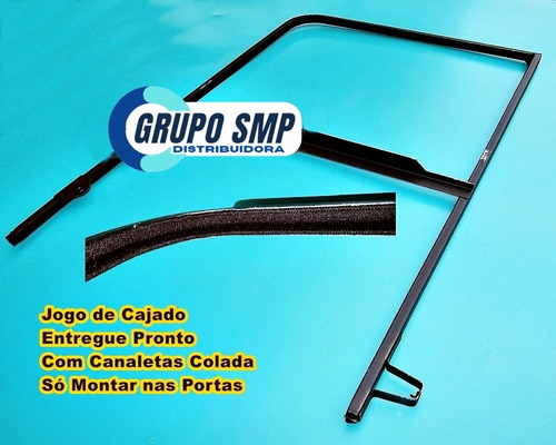 Imagem 4 de 7 de Cajado Quadro Vidro Porta + Canaleta Mb 1113 1934 | 02 Peças