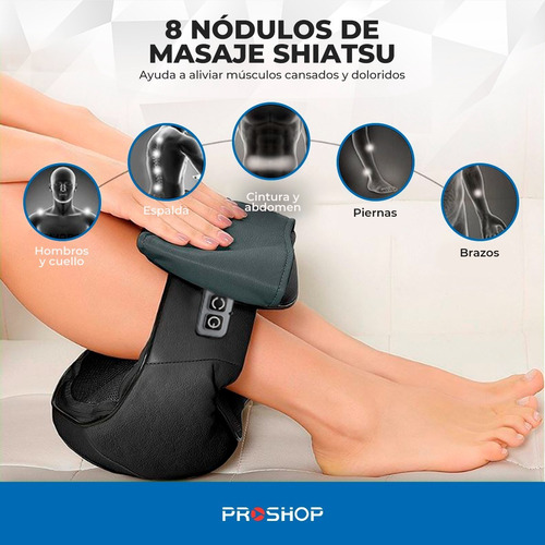 Imagen 3 de 10 de Masajeador Duo Cervical Hombros Pies Shiatsu Calor Ir 2019 !