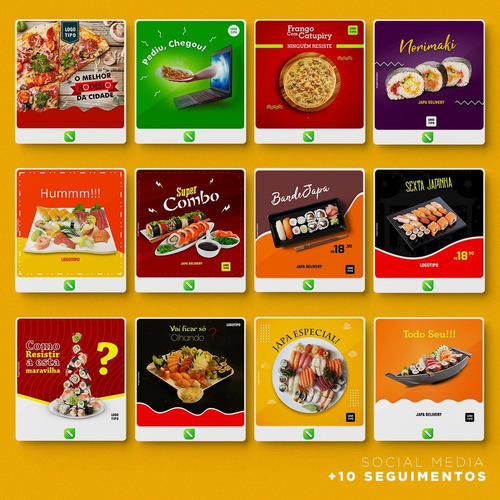 Pack 220 Artes Mídias Sociais Editável Corel Draw