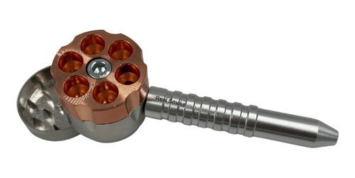 Bong Revólver Six Shooter Con Pipa Giratoria Y Grinder